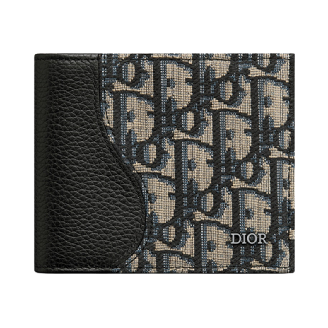 2ADBC306YKS-H05E Dior Saddle Compact Wallet Black Leather with Beige Black