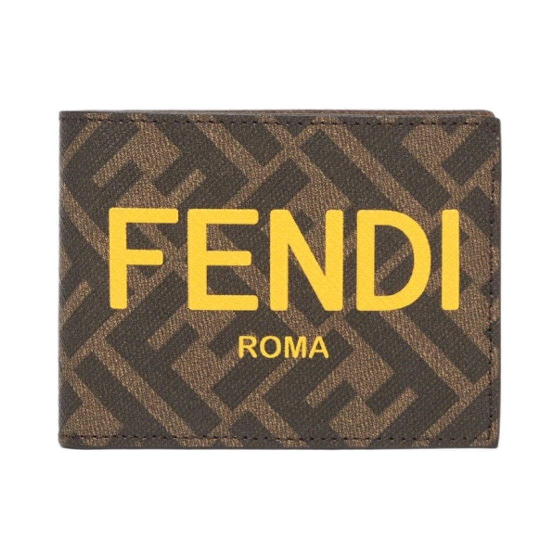 펜디 패브릭 뱅크노트 컴파트먼트 반지갑 브라운(Fendi Fabric Banknote Compartment Bi-Fold Wallet Brown) - 1