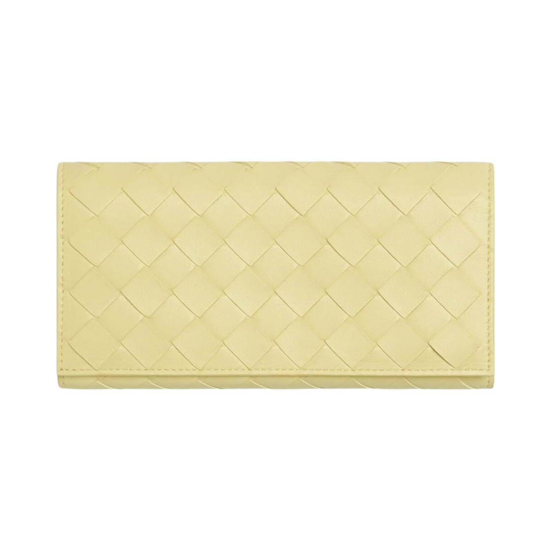 보테가 베네타 인트레치아토 라지 플랩 지갑 아이스크림(Bottega Veneta Intrecciato Large Flap Wallet Ice Cream) - 1