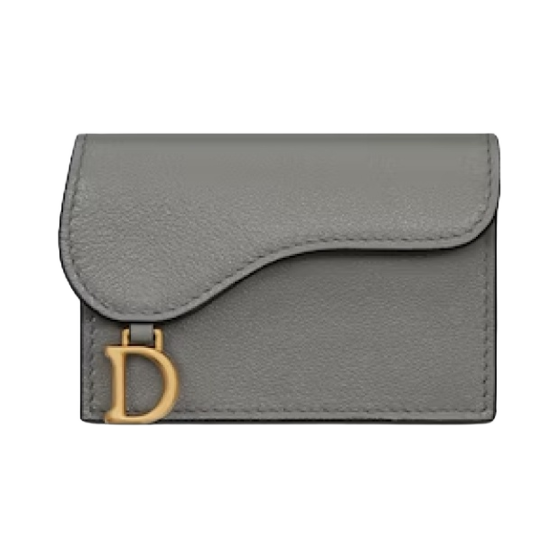 디올 고트스킨 새들 플랩 카드 홀더 그레이(Dior Goatskin Saddle Flap Card Holder Grey) - 1