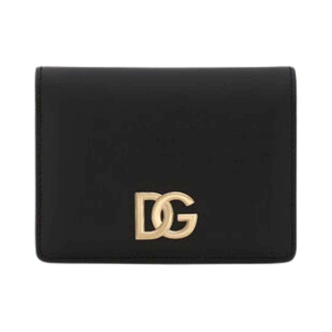 BI1211AW57680999 Dolce & Gabbana Calfskin Wallet with DG Logo Light Gold Black