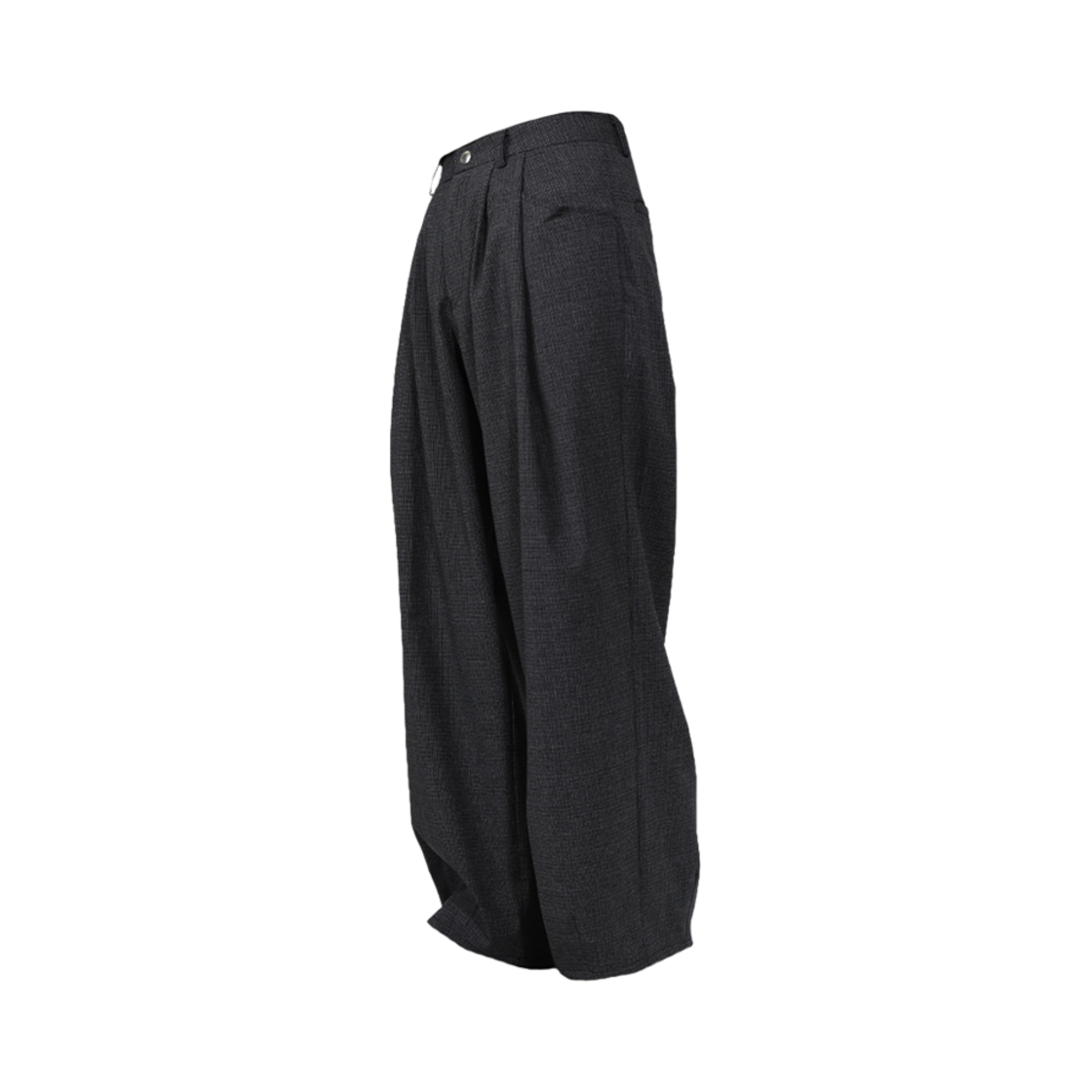 트락타트 4WD 투턱 버클 팬츠 울 체크 그레이(Traktat 4Wd Two Tuck Back Buckle Pants Wool Check Gray)