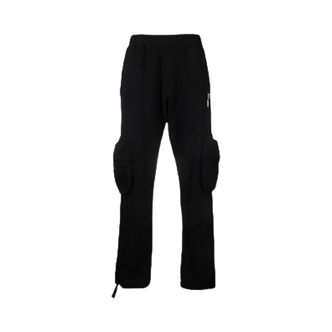 OMCH036F21FLE0031001 Off-White Logo Print Cargo Pants Black