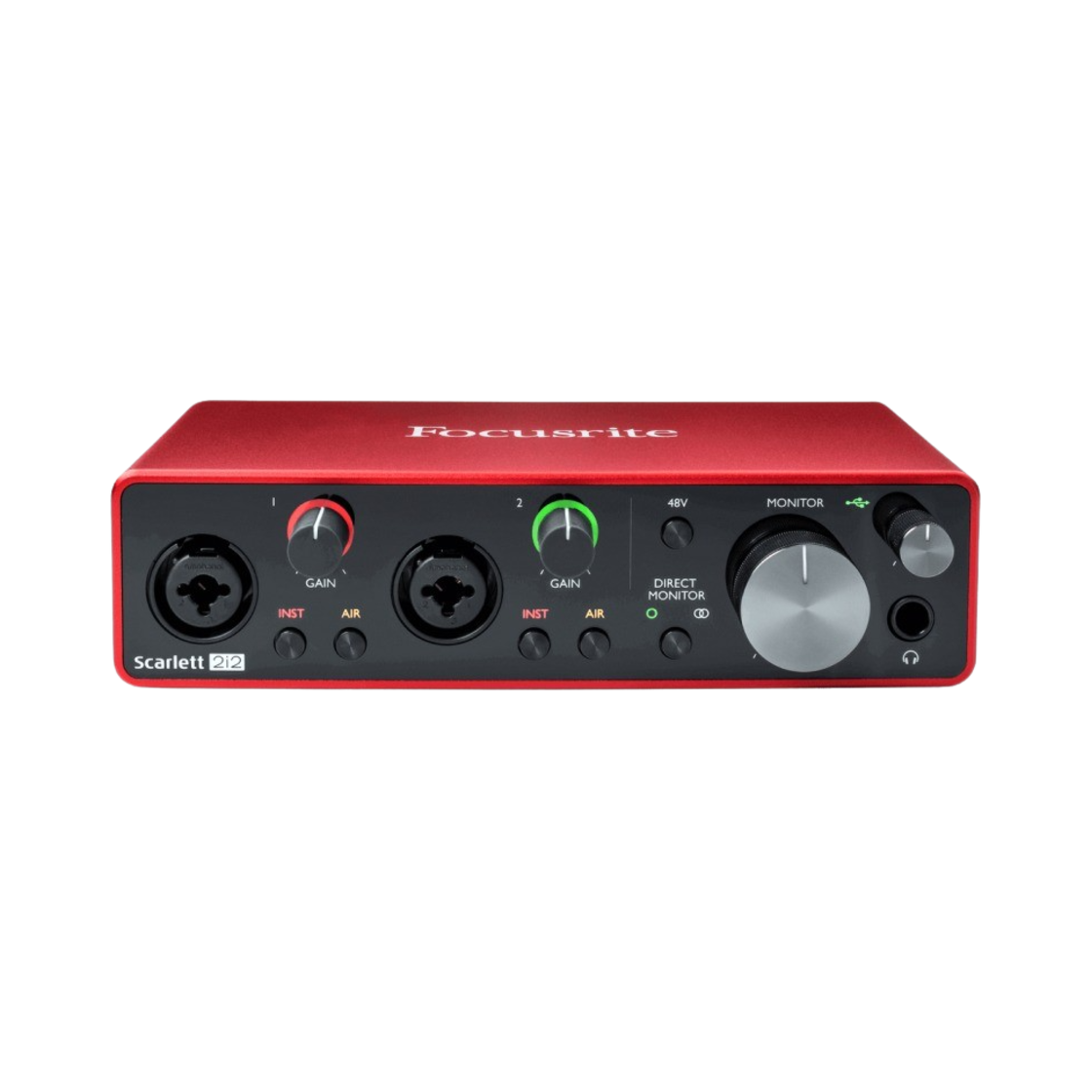 포커스라이트 스칼렛 2i2 3세대 오디오 인터페이스 레드 (국내 정식 발매 제품)(Focusrite Scarlett 2i2 3rd Gen Audio Interface Red (Korean Ver.))