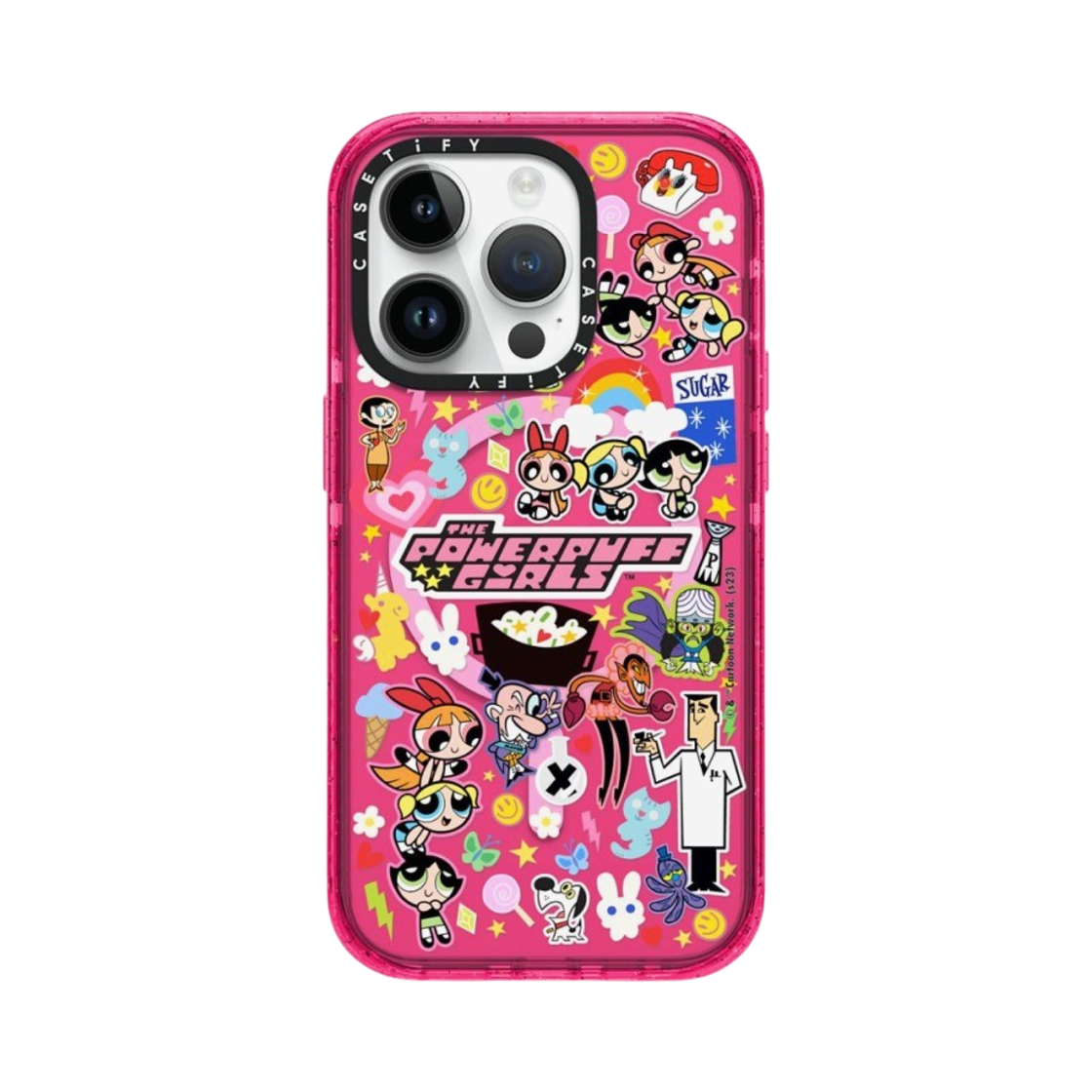 케이스티파이 x 파워퍼프걸 아이폰 스티커매니아 맥세이프 임팩트 케이스 반투명 버블검(Casetify x The Powerpuff Girls iPhone Stickermania Magsafe Impact Case Sheer Bubblegum) - 1