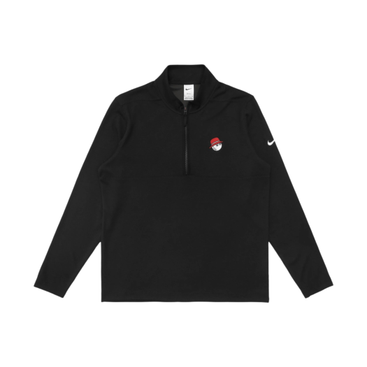 - Malbon Golf x Nike Dri-Fit Victory Half Zip Top Black White