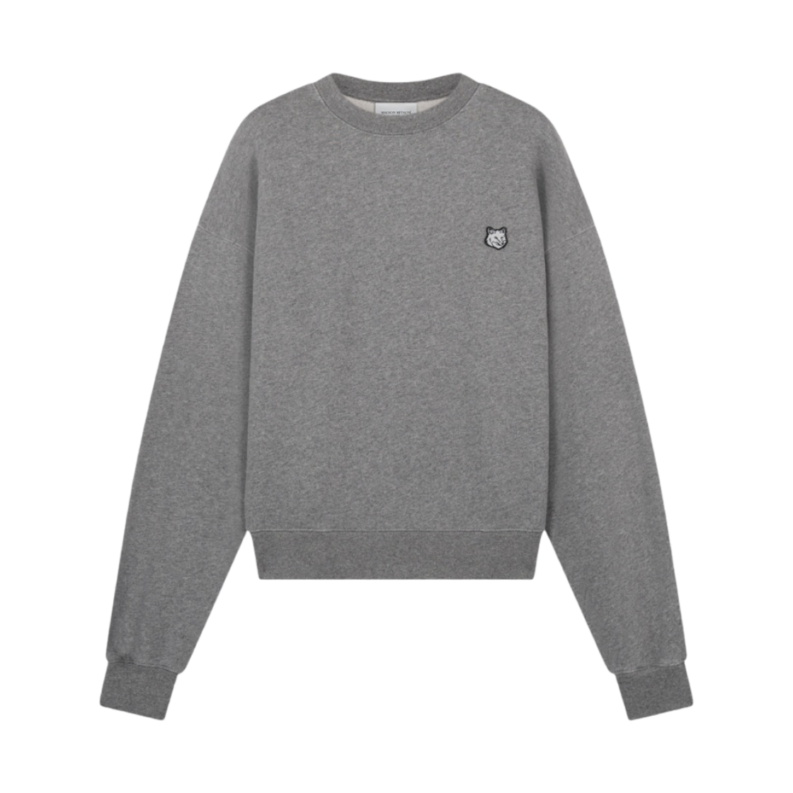 LW00303KM0307-H131 (W) Maison Kitsune Bold Fox Head Patch Comfort Sweatshirt Medium Grey Melange