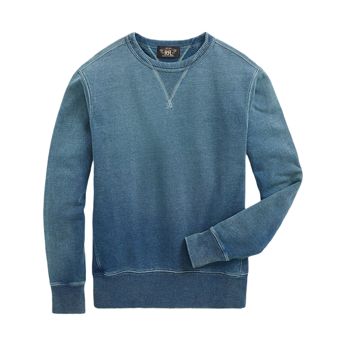 더블알엘 인디고 프렌치 테리 스웨트셔츠 워시 블루 인디고(Double RL Indigo French Terry Sweatshirt Wash Blue Indigo)