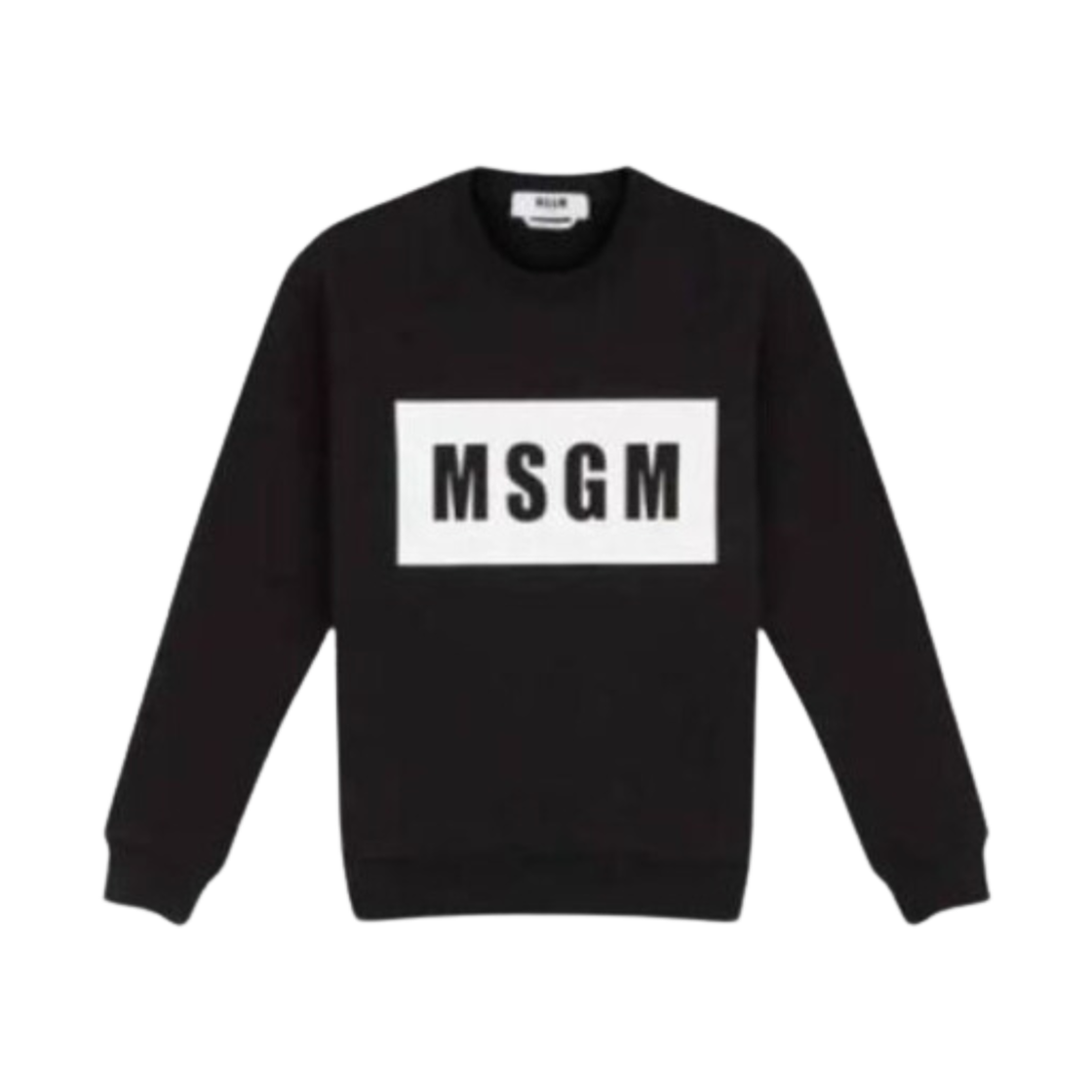 2000MDM523-200001-99 (W) MSGM Cotton Sweatshirt with Box Logo Black