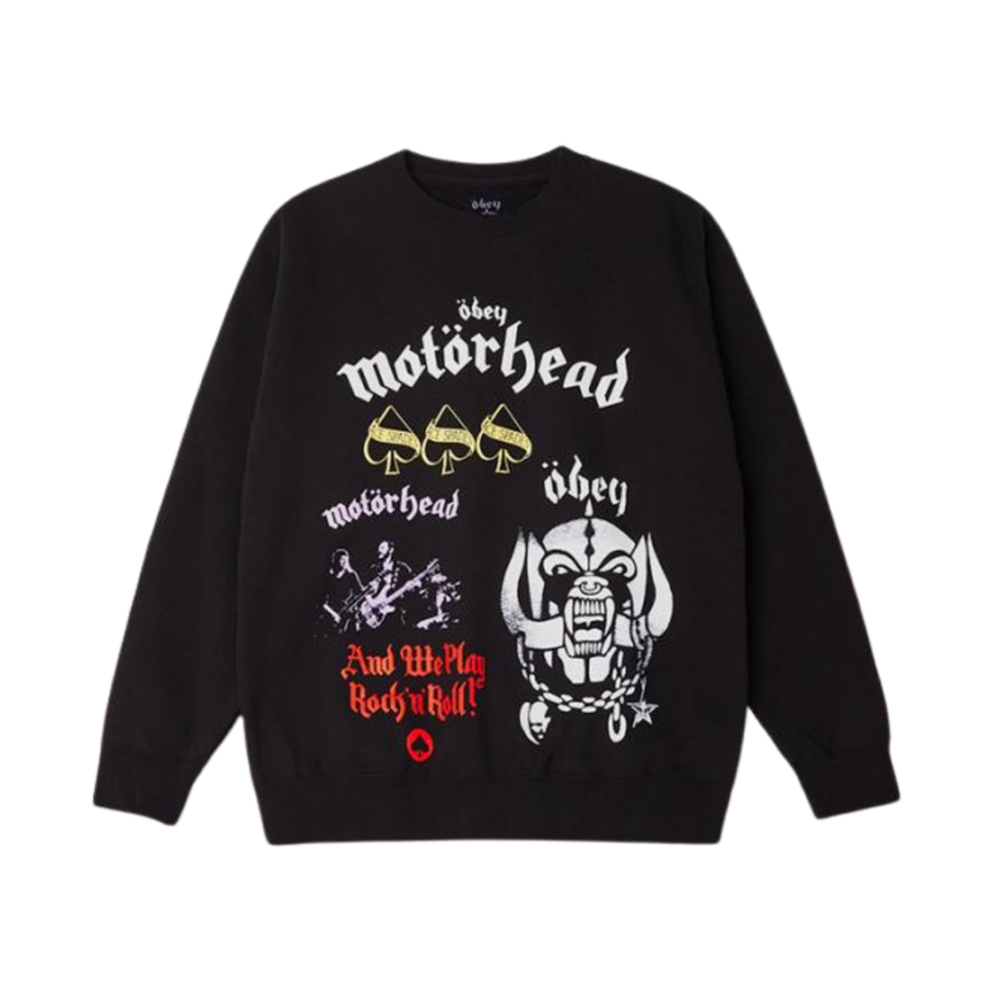 112863050S Obey Motorhead Test Print Premium Sweatshirt Black