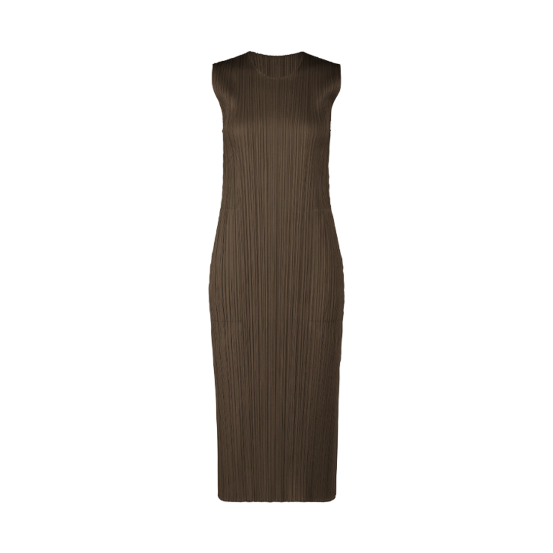 JH136-45 (W) Pleats Please Issey Miyake MC March Dress Dark Brown