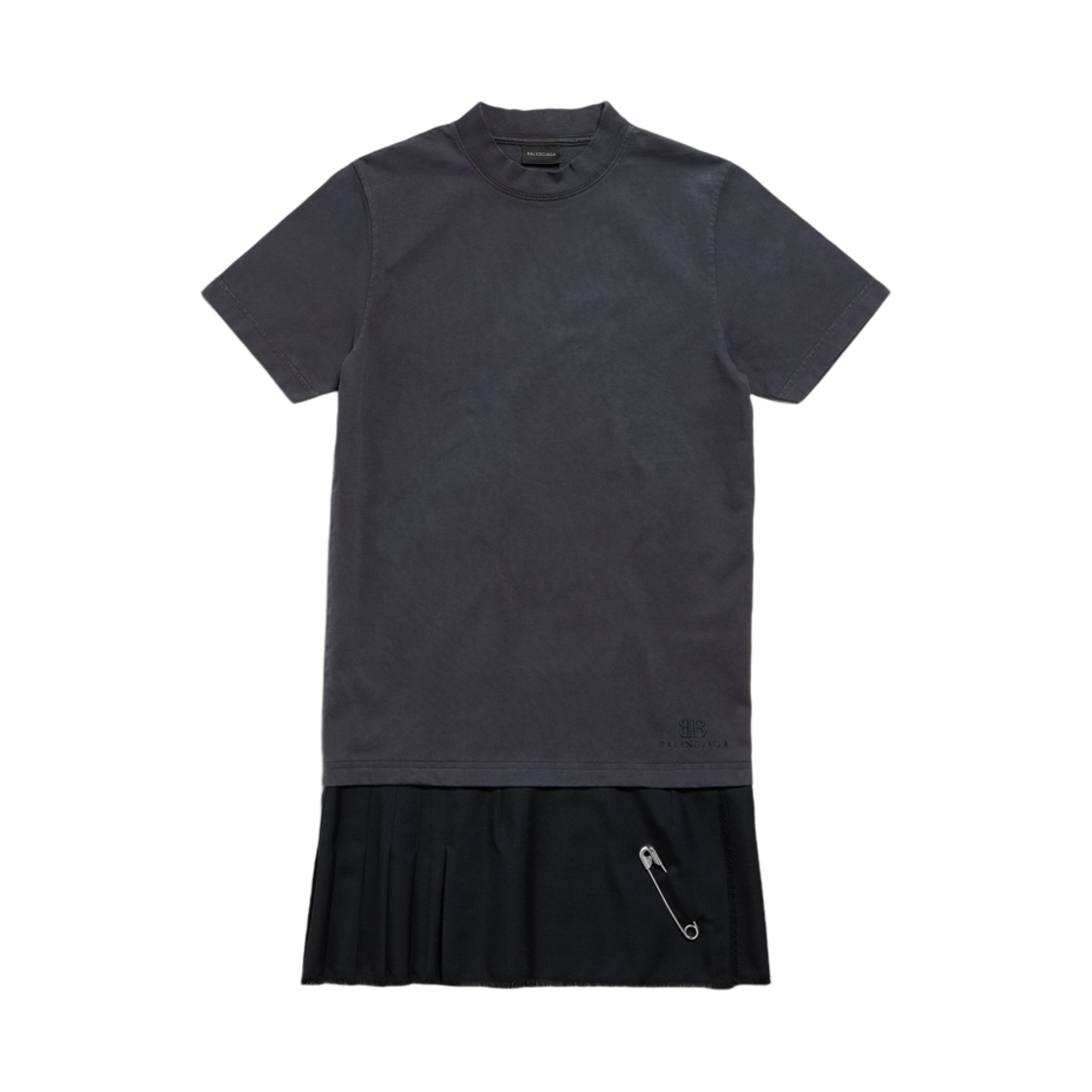 809044TKT281000 Balenciaga Layered T-Shirt Dress Black - 대표 이미지 #1