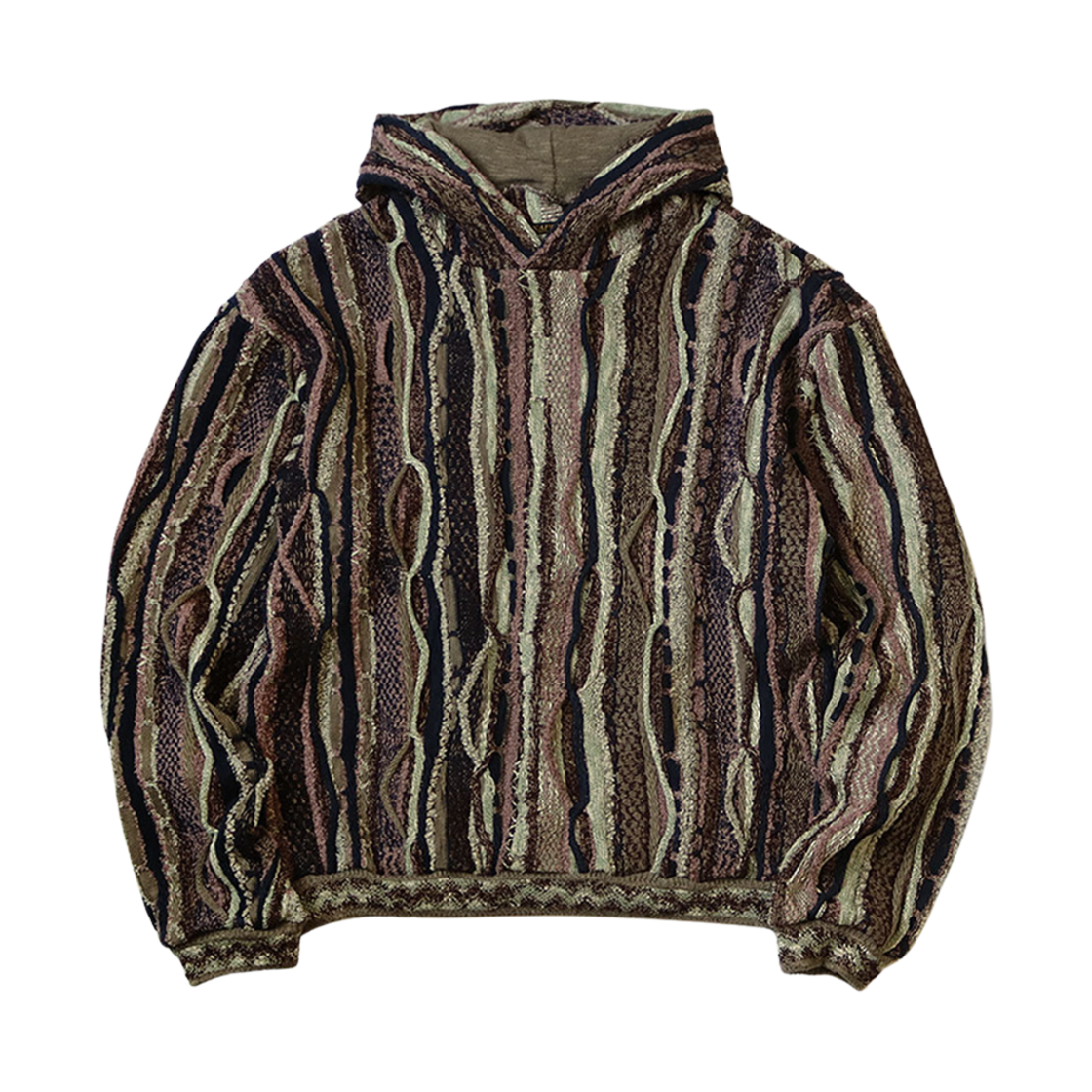 캐피탈 7G 니트 고디 후드 스웨터 그린 카키