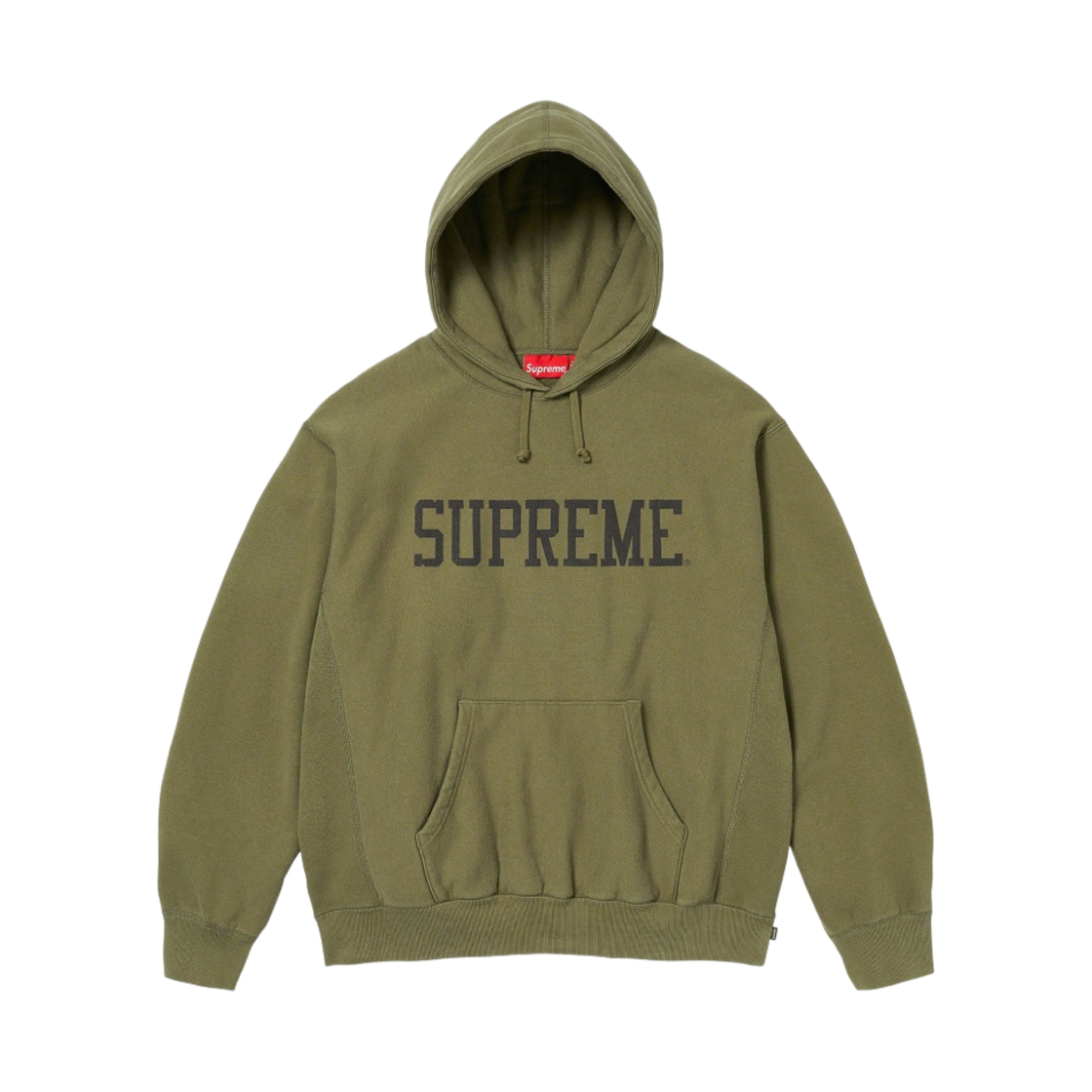 슈프림 바시티 후드 스웨트셔츠 다크 올리브 - 23FW