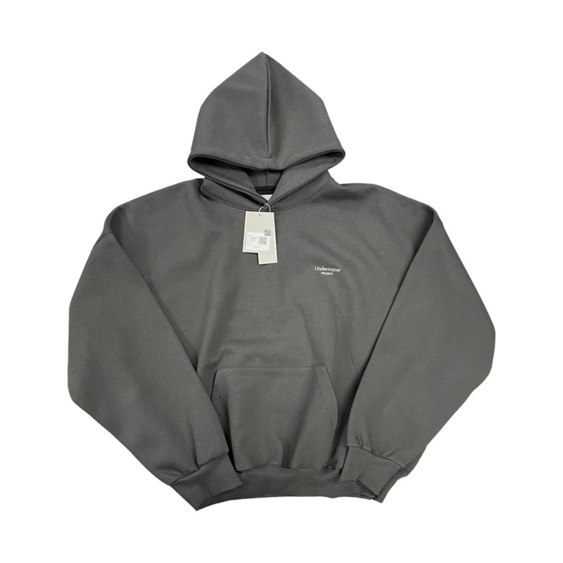 UMCM10OV Undermycar Mu.10 Anti Fxxking Logo Play Oversized Bonded Hoodie Olive