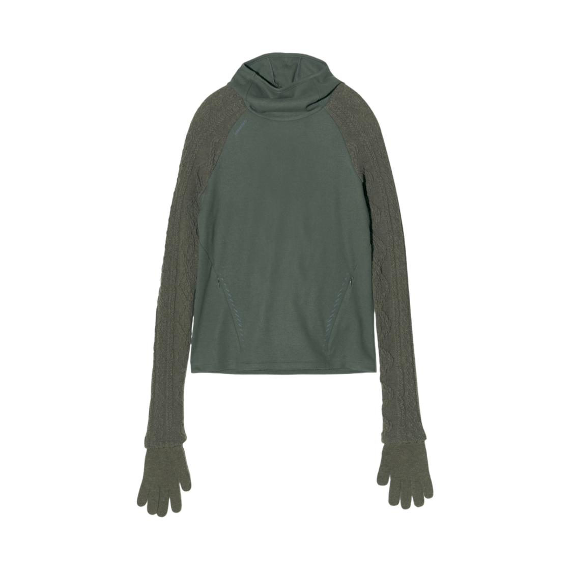 - Hyein Seo Techwool Hoodie w/ Gloves Khaki