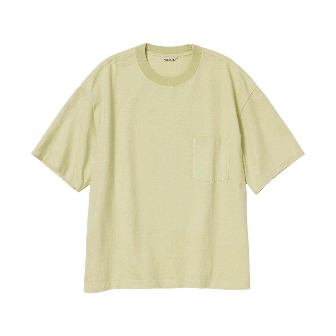 오라리 스탠드업 티셔츠 라이트 카키 - 23SS(Auralee Stand-Up T-Shirt Light Khaki - 23SS) - 1