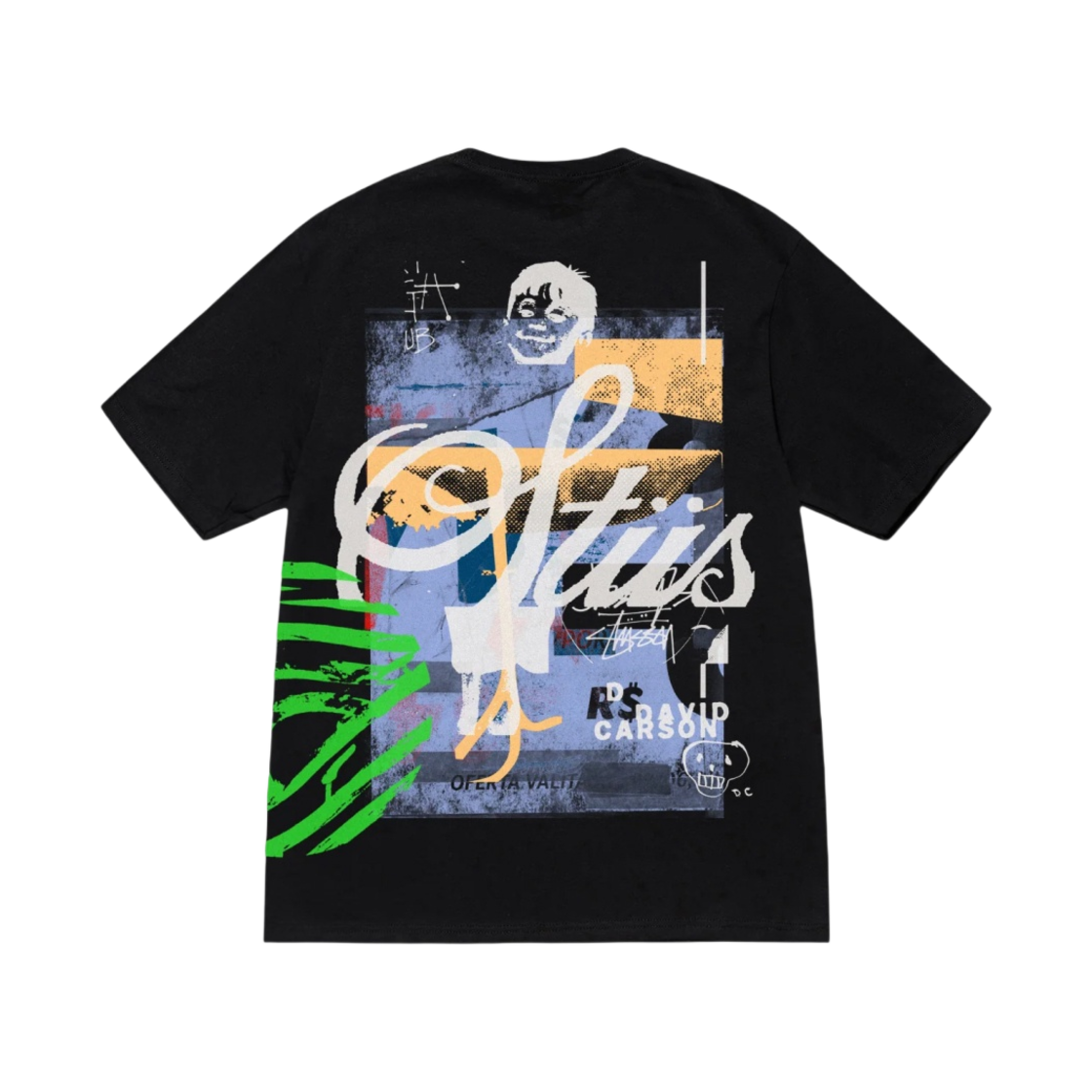 스투시 데이비드 카슨 다이노 티셔츠 블랙