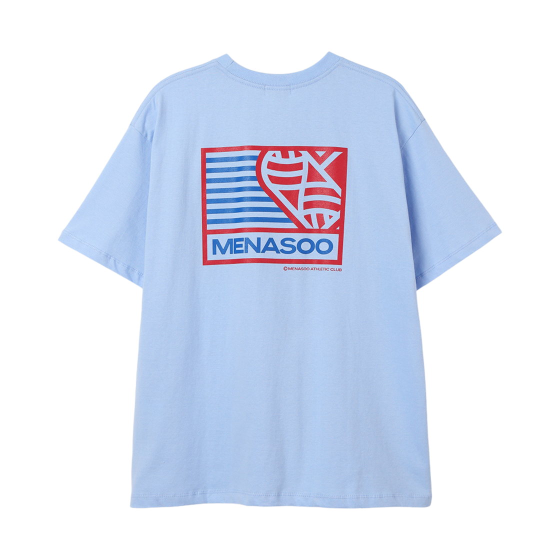 미나수 스몰 하트트랙 오버핏 티 스카이블루(Menasoo Small Hearttrack Overfit Tee SkyBlue)