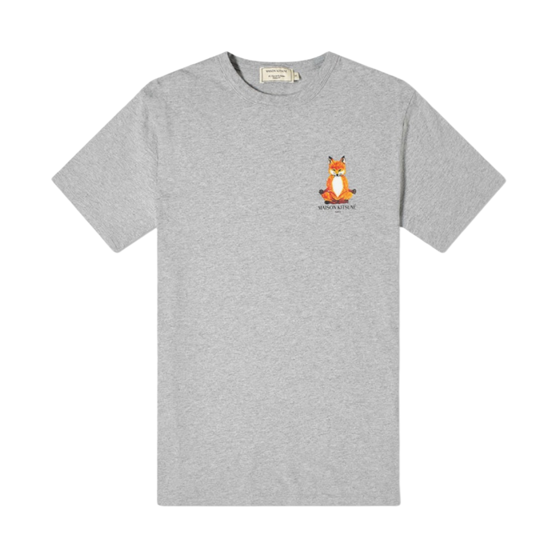 메종 키츠네 로터스 폭스 클래식 티셔츠 그레이 멜란지(Maison Kitsune Lotus Fox Classic T-Shirt Grey Melange) - 1