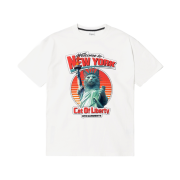 QT8 GARMENTS Cat of Liberty Tee Ivory