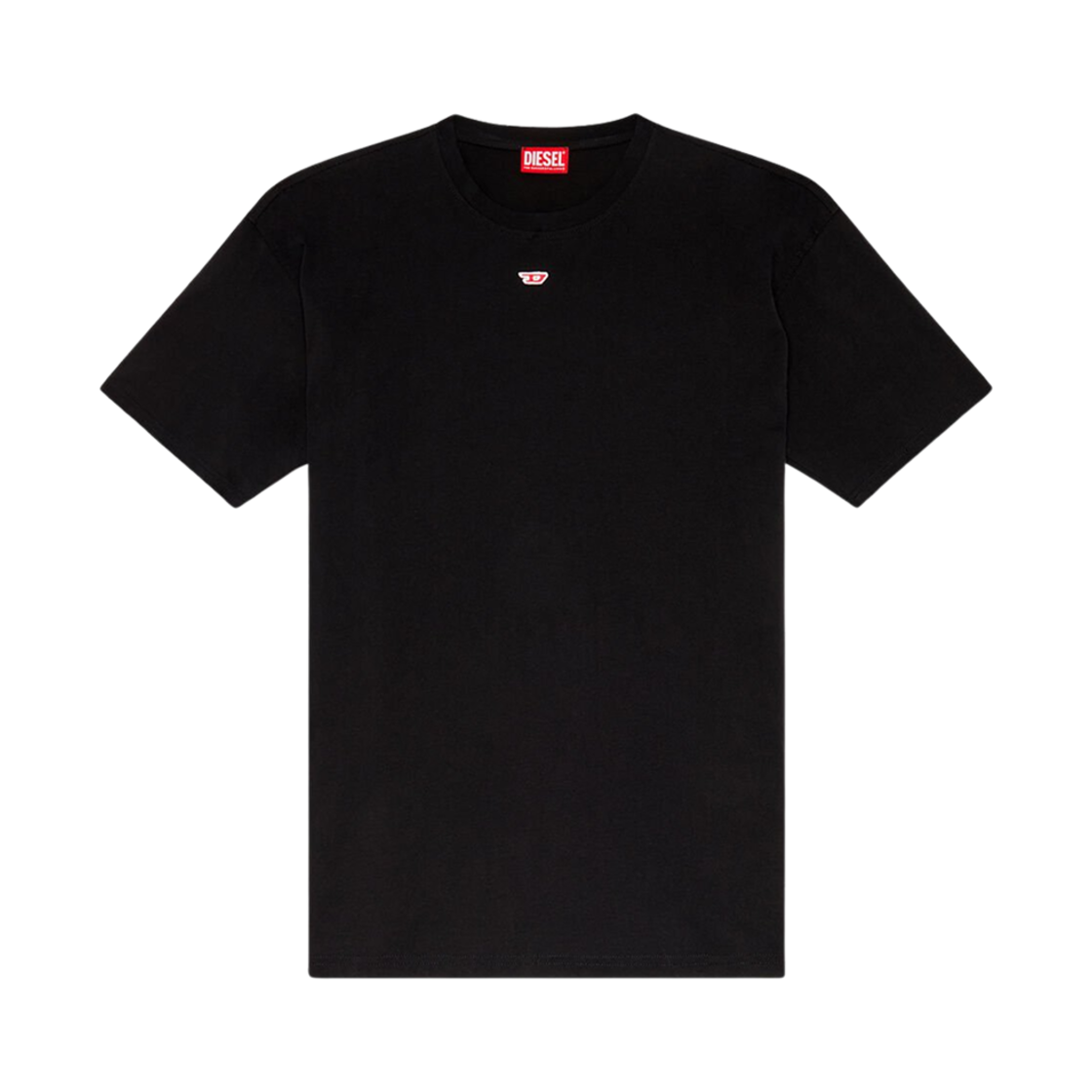 A149290GRAI-9XX (W) Diesel D Patch Embroidered T-Shirt Black