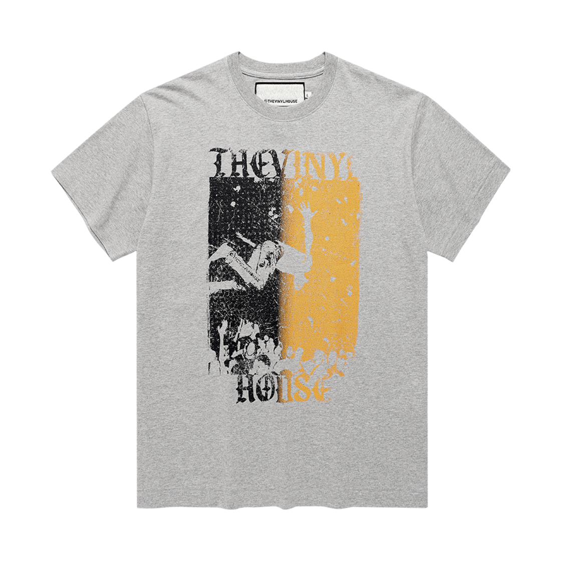 더바이닐하우스 빈티지 포스터 티셔츠 그레이