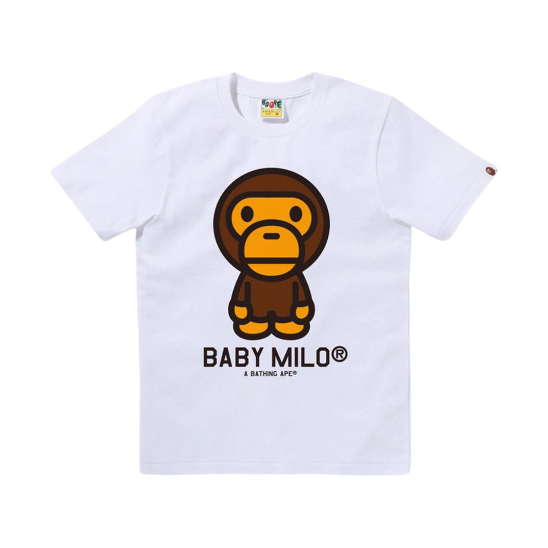 (W) 베이프 베이비 마일로 티셔츠 화이트((W) BAPE Baby Milo T-Shirt White)