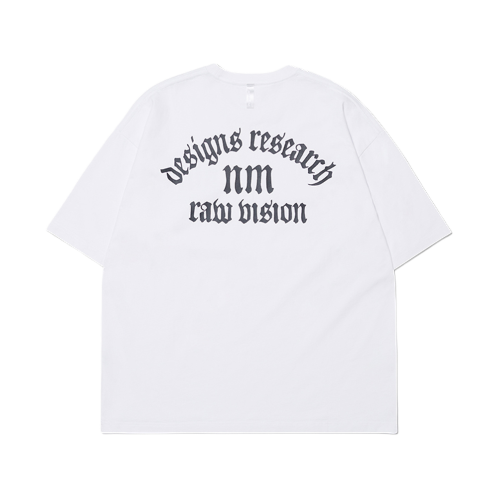 노매뉴얼 R.V 아치 로고 티셔츠 화이트