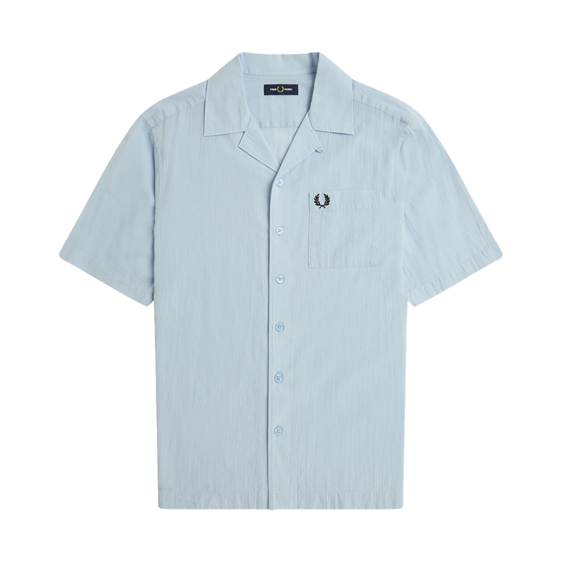 AFPM2517762-353 Fred Perry Lightweight Texture Revere Collar Shirt Light Smoke