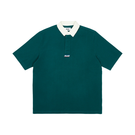 Palace Wide Rugby Polo Green - 24SS