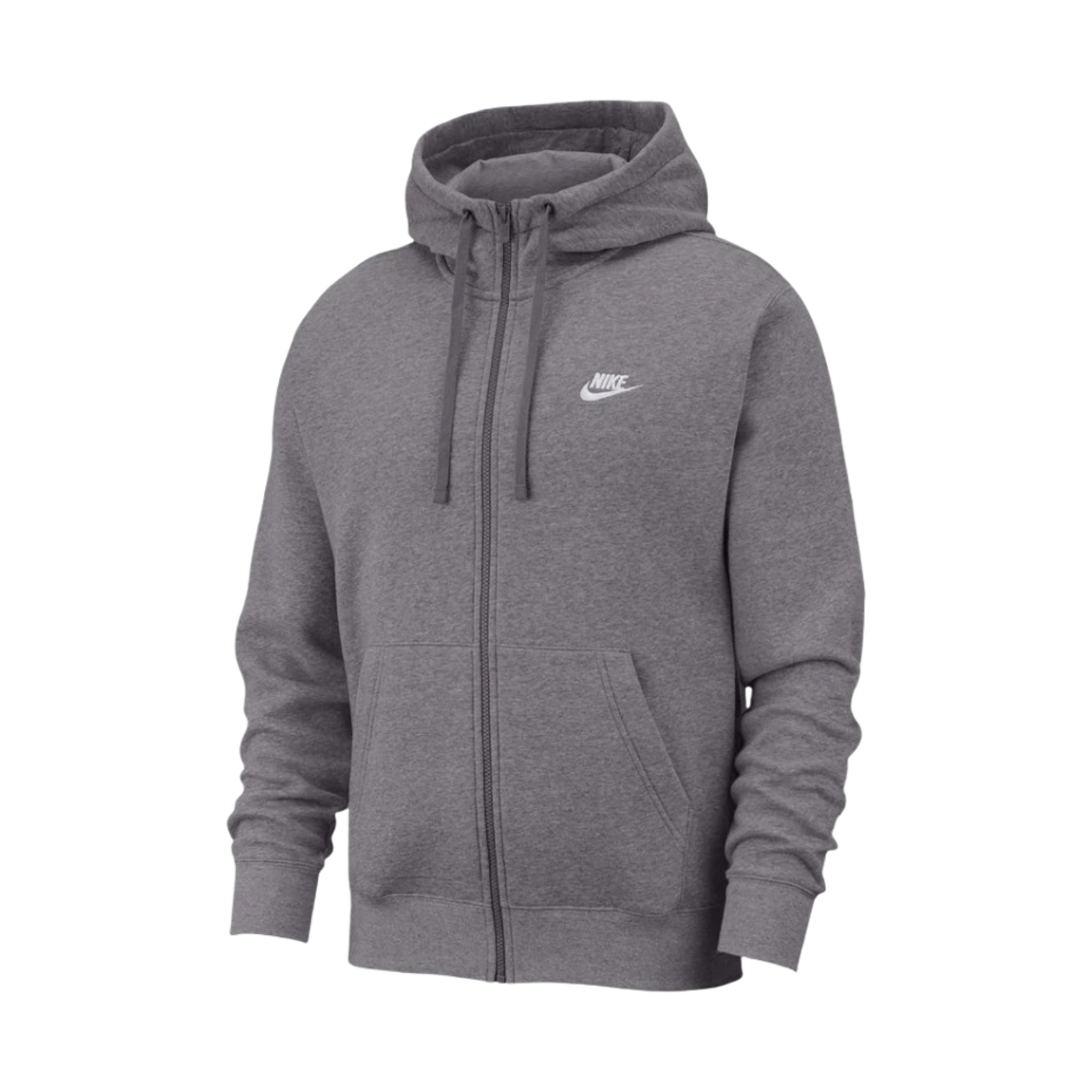 나이키 NSW 클럽 플리스 풀 집 후드 차콜 헤더 - US/EU(Nike NSW Club Fleece Full Zip Hoodie Charcoal Heather - US/EU) - 1
