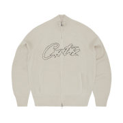 Corteiz Allstarz Knit Zip Up Bone