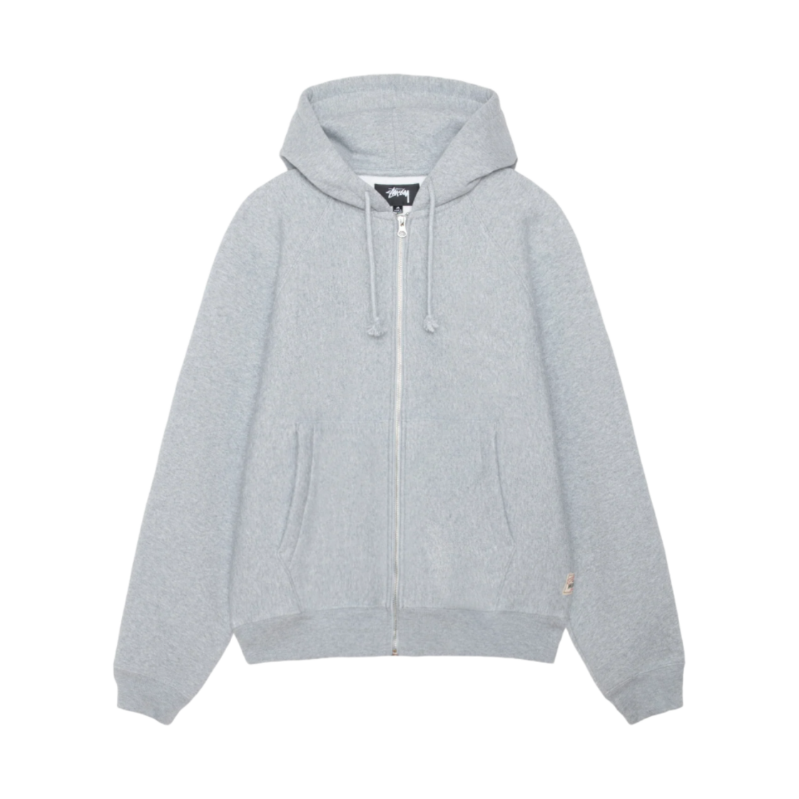 스투시 플리스 래글런 집 후드 그레이 헤더(Stussy Fleece Raglan Zip Hoodie Grey Heather) - 1