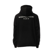 Wooyoungmi Back Logo Hooded T-Shirt Black - 24FW