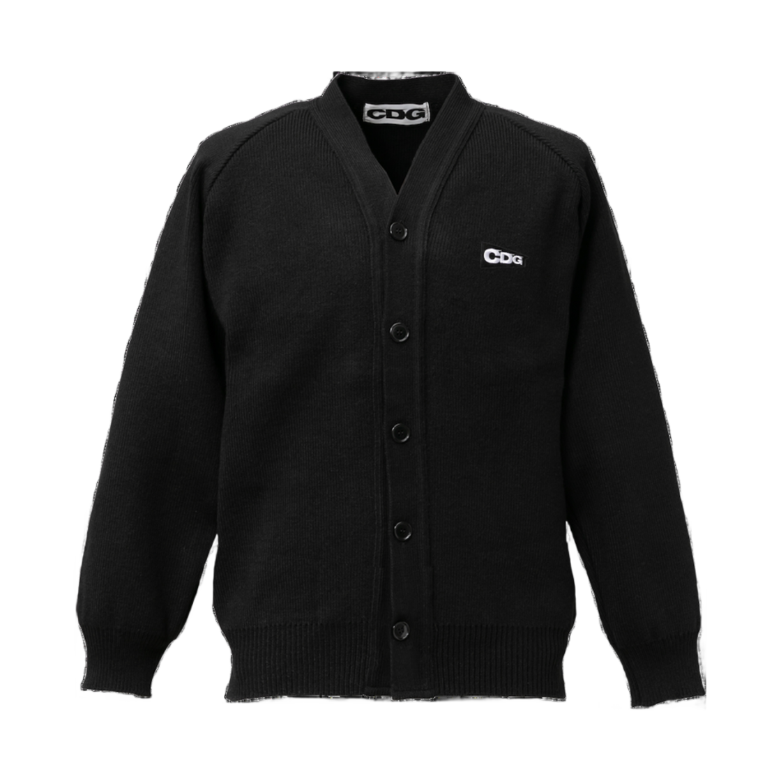 CDG 패치 브이넥 스쿨 가디건 블랙 | CDG | KREAM