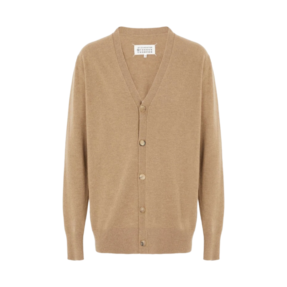 S50HA1059S17993124M Maison Margiela V-Neck Cardigan Camel