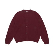 STU Round Neck Cardigan Burgundy