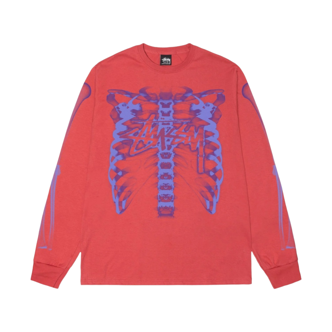 1994948 Stussy Rib Cage LS T-Shirt Pepper - 대표 이미지 #1