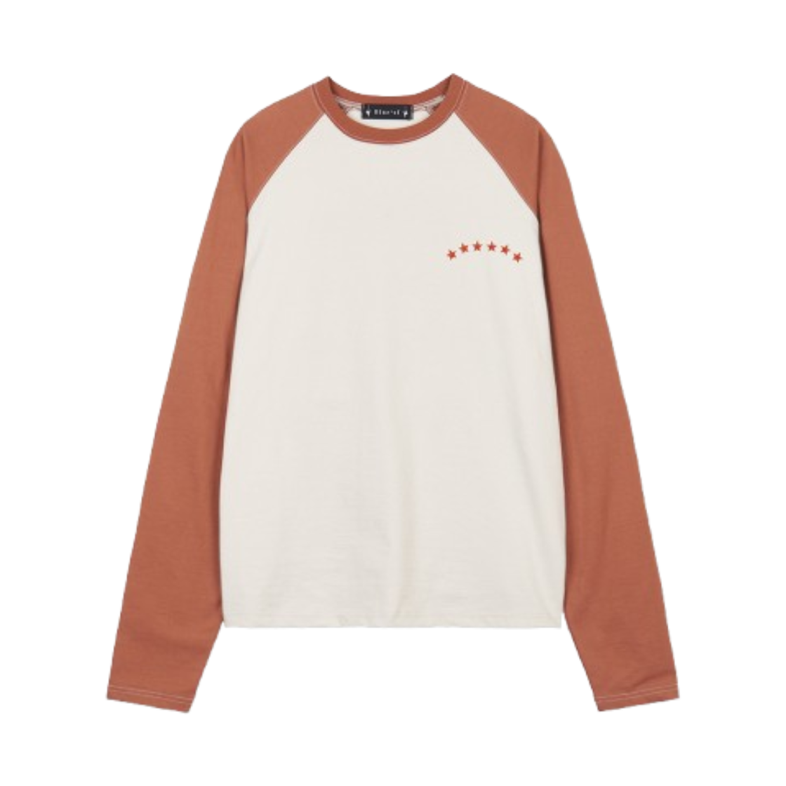 블루 선플라워 에센셜 시그니처 자수 래글런 긴소매 티셔츠 카멜(Blue Sunflower Signature Raglan Long Sleeve Kamel)