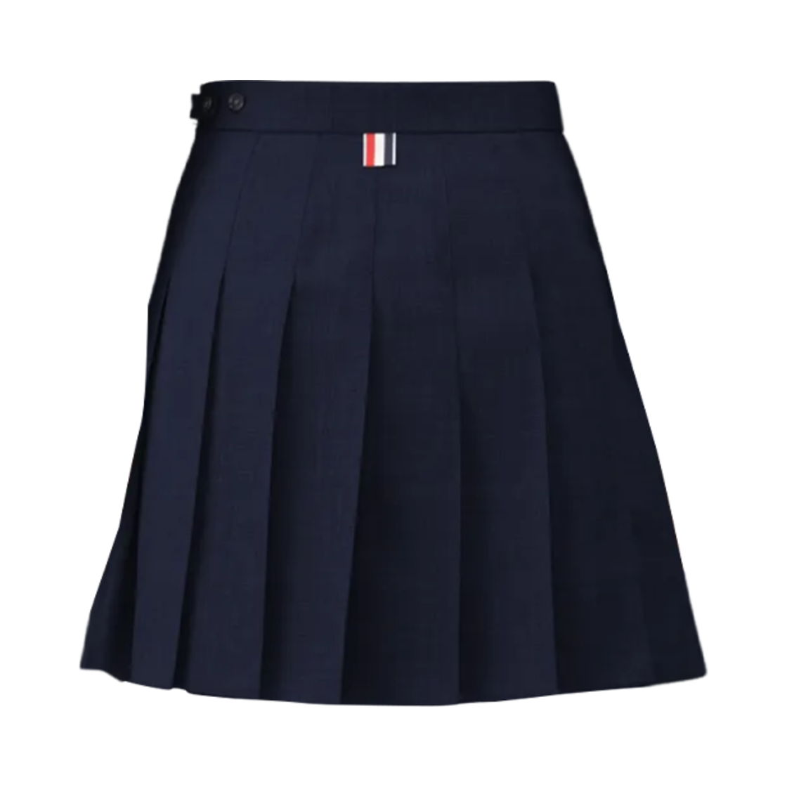 (W) 톰브라운 2 플라이 프레스코 플리츠 미니 스커트 블루((W) Thom Browne 2 Ply Fresco Pleated Mini Skirt Blue) - 2