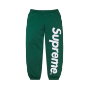Supreme Satin Applique Sweatpants Dark Green - 24FW