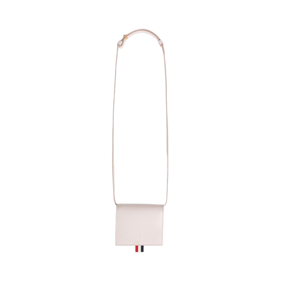톰브라운 페블 카프스킨 크로스바디 카드 홀더 라이트 핑크(Thom Browne Pebbled Calfskin Crossbody Card Holder Light Pink) - 1