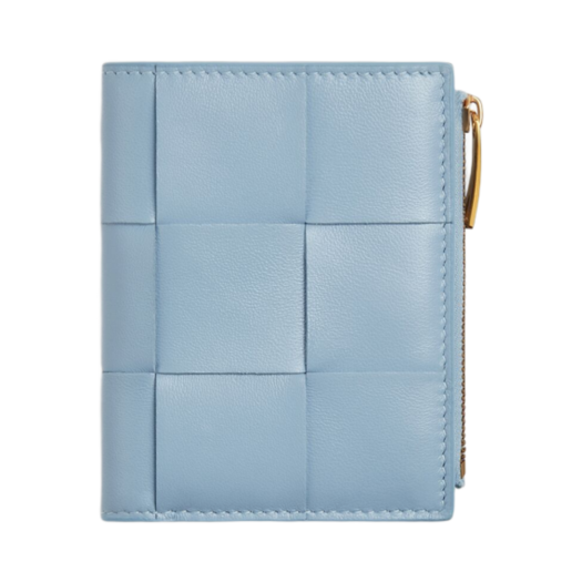 Bottega Veneta Small Cassette Bi-Fold Zip Wallet Ice