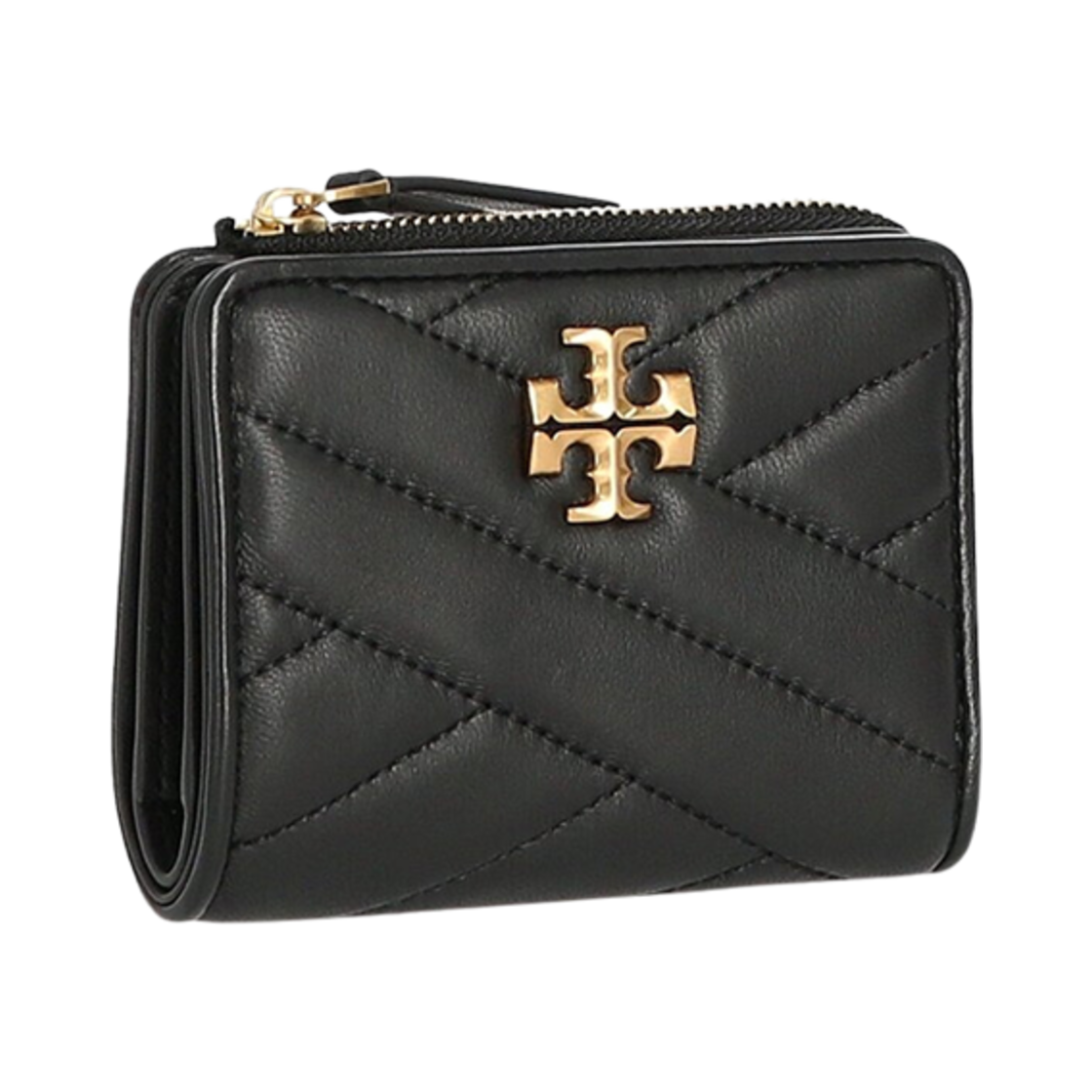 153121-001 Tory Burch Chevron Kira Bi-Fold Wallet Black