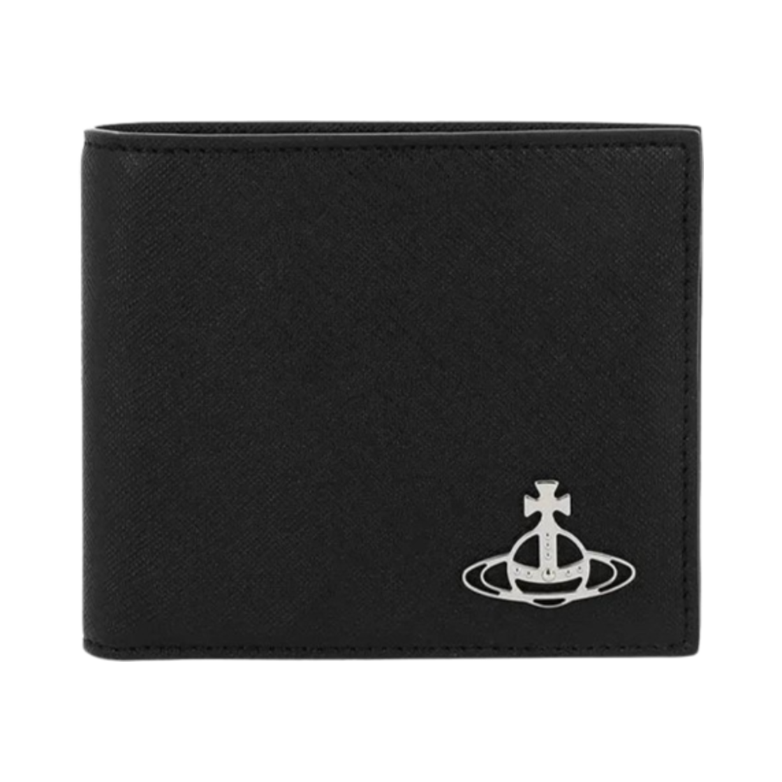 비비안 웨스트우드 사피아노 레더 반지갑 블랙(Vivienne Westwood Saffiano Leather Bi-Fold Wallet Black)
