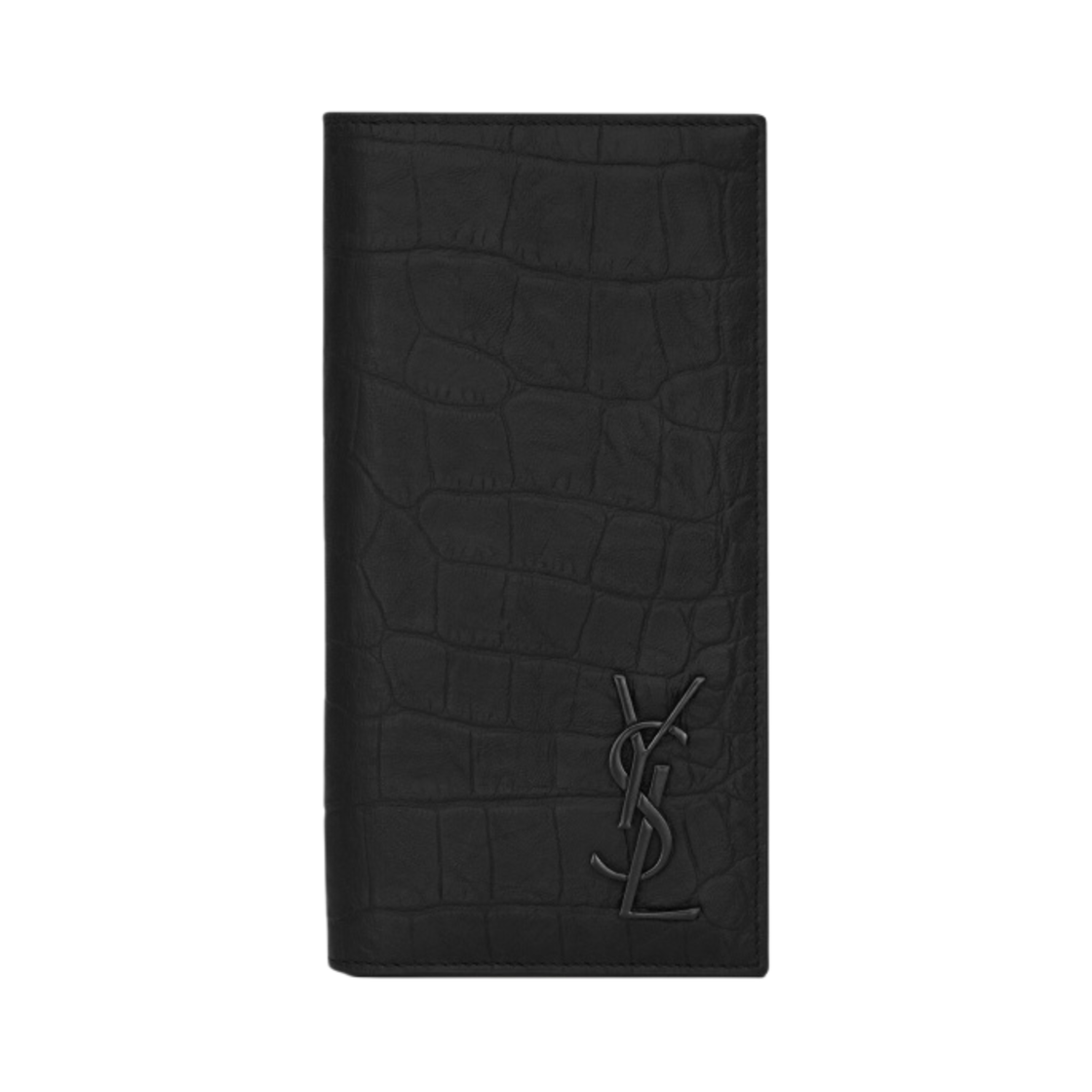 생로랑 크로커다일 엠보스드 레더 카산드라 장지갑 블랙(Saint Laurent Cassandre Continental Wallet in Crocodile Embossed Leather Black) - 1