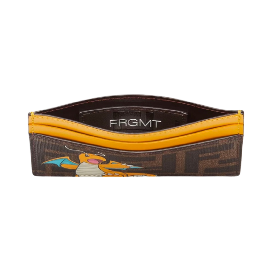 펜디 x 프라그먼트 x 포켓몬 브라운 FF 패브릭 카드 홀더 옐로우(Fendi x Fragment x Pokemon Brown FF Fabric Card Holder Yellow) - 3