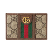 Gucci Ophidia GG Card Case Beige Ebony