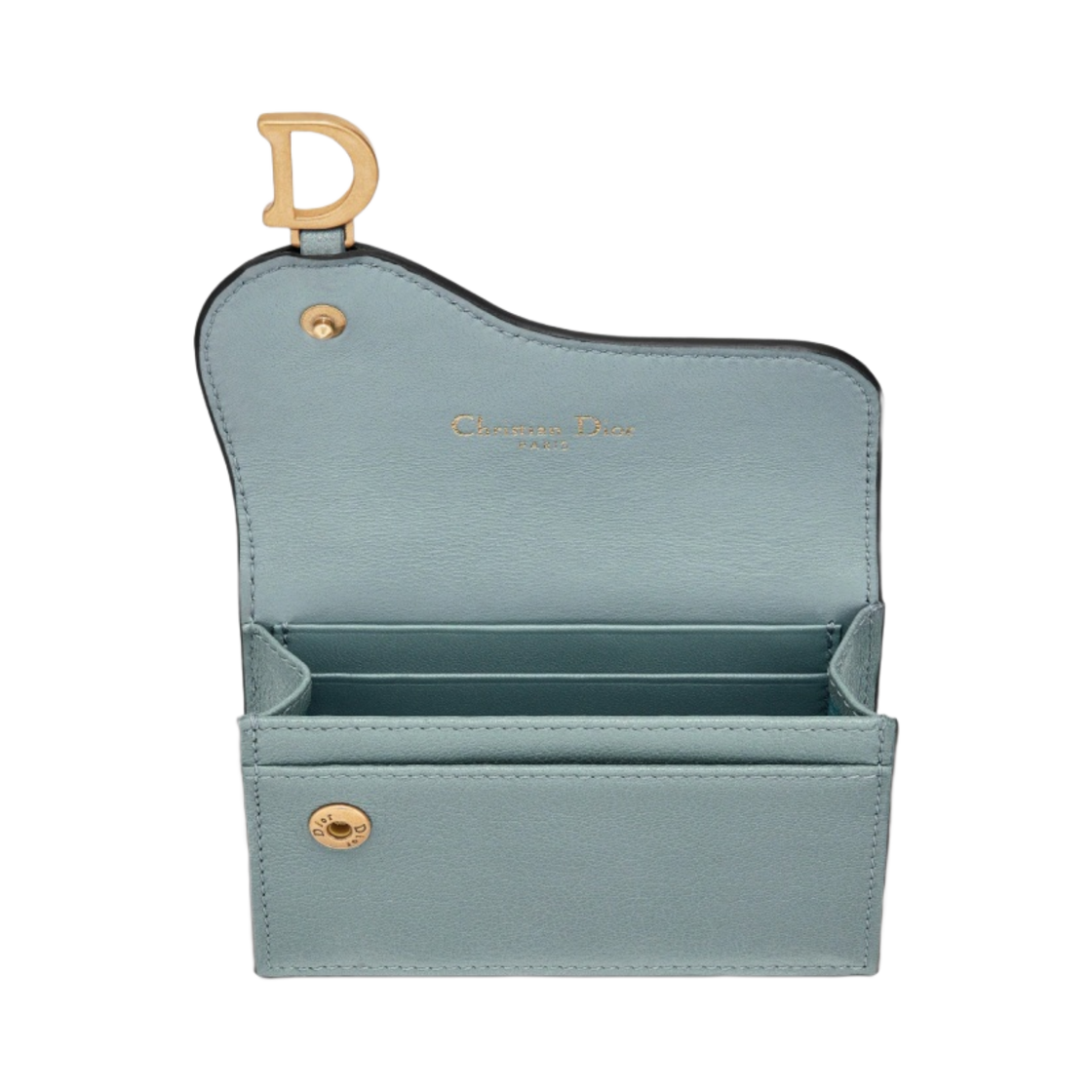 디올 고트스킨 새들 플랩 카드 홀더 클라우드 블루(Dior Goatskin Saddle Flap Card Holder Cloud Blue) - 3